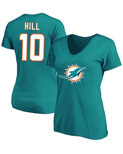 Fanatics Tyreek Hill Miami Dolphins Plus Size Fair Catch Name And Number V-neck T-shirt - Green