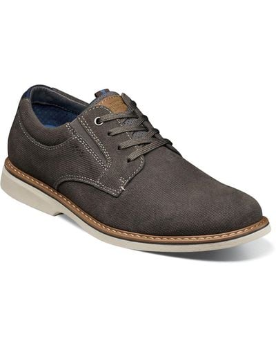 Nunn Bush Otto Plain Toe Lace Up Oxford Shoes - Gray