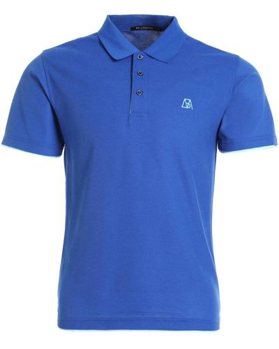 Bellemere New York Bellemere Casual Cotton Polo Shirt - Blue