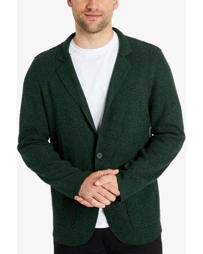 Kenneth Cole Loose-fit Knit Flex Sportcoat - Green