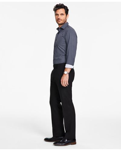 Alfani Classic-fit Stretch Solid Suit Pants - Black