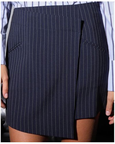Walter Baker Kyler Skirt-cagney Pin Stripe - Blue