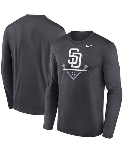 Nike San Diego Padres Icon Legend Performance Long Sleeve T-shirt - Gray