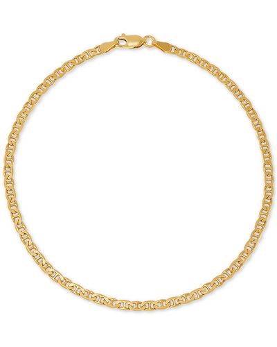 Giani Bernini Mariner Link Ankle Bracelet In 18k Gold-plated Sterling Silver, Created For Macy's - Metallic