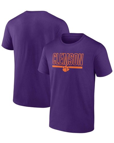 Profile Clemson Tigers Big And Tall Team T-shirt - Purple