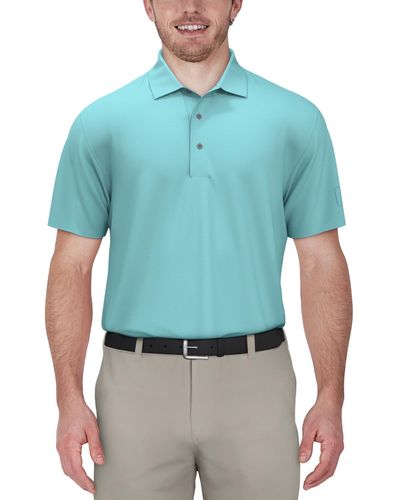 PGA TOUR Airflux Mesh Golf Polo Shirt - Blue