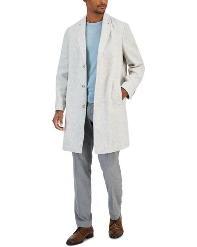 Alfani Bruno Regular-fit Textured Coat - White