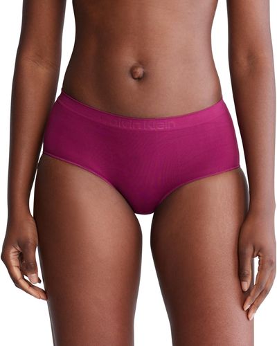 Calvin Klein Bonded Flex Boyshort Underwear Qd3961 - Purple