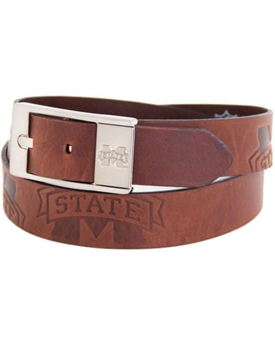 Eagles Wings Mississippi State Bulldogs Brandish Leather Belt - Brown