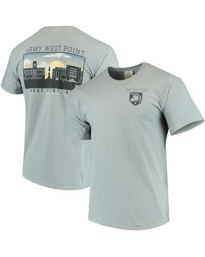 Image One Army Black Knights Team Comfort Colors Campus Scenery T-shirt - Blue