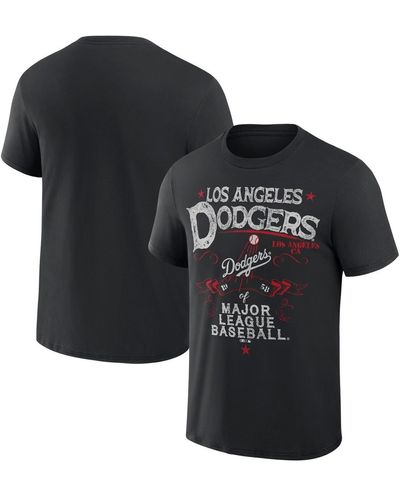 Fanatics Darius Rucker Collection By Distressed Los Angeles Dodgers Beach Splatter T-shirt - Black