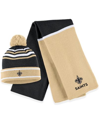 WEAR by Erin Andrews New Orleans Saints Colorblock Cuffed Knit Hat - White
