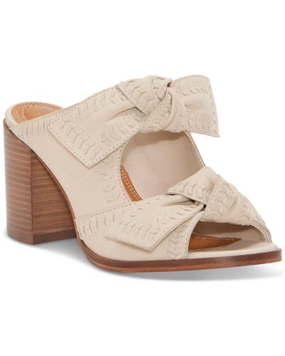 Lucky Brand Dynah Bow Block-heel Dress Sandals - Natural