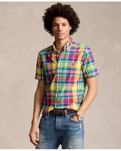 Polo Ralph Lauren Classic-fit Yarn-dyed Plaid Cotton Oxford Button-down Shirt - Blue