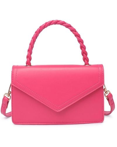 Urban Expressions Monique Braided Top Handle Crossbody - Pink