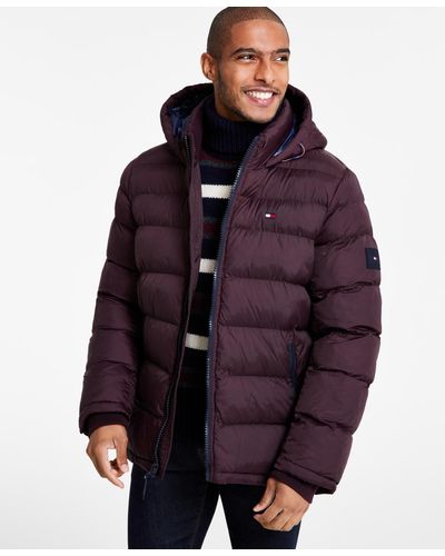 Tommy Hilfiger Quilted Puffer Jacket - Purple