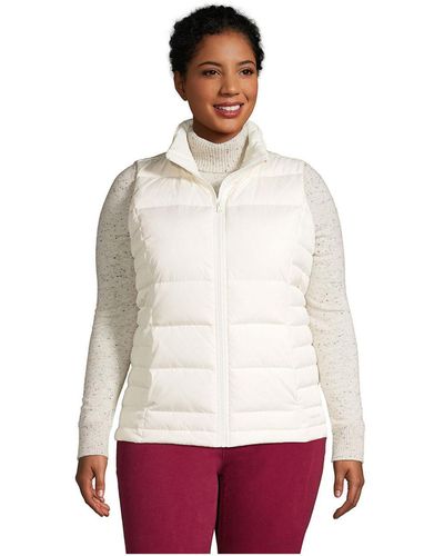 lands end white puffer vest
