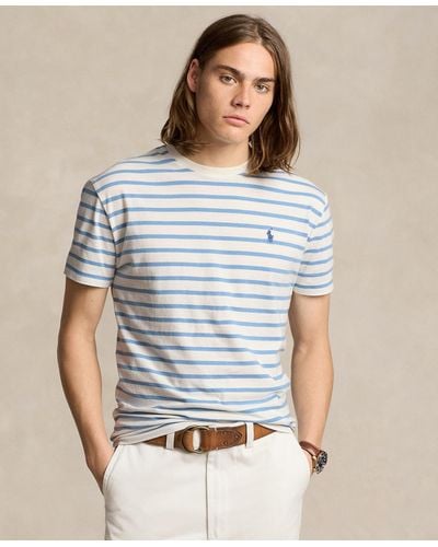 Polo Ralph Lauren Classic-fit Striped Cotton Jersey T-shirt - Blue