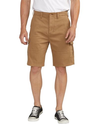 Silver Jeans Co. Essential Twill Cargo 10" Shorts - Natural