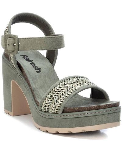 Xti Heeled Suede Sandals By - Green