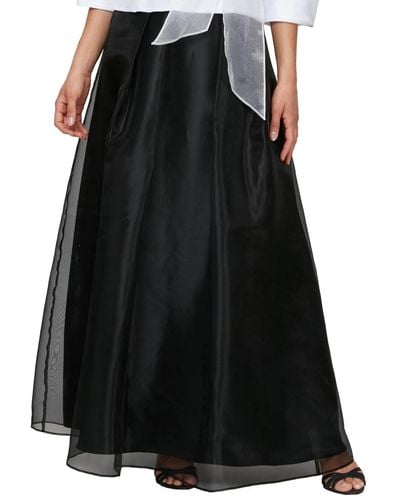 Alex Evenings Petite Organza Full Ball Gown Skirt - Black