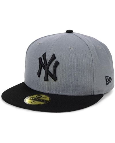 KTZ New York Yankees Basic Gray Black 59fifty Fitted Cap