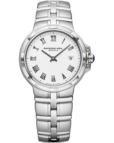 Raymond Weil Swiss Parsifal Stainless Steel Bracelet Watch 30mm - Gray