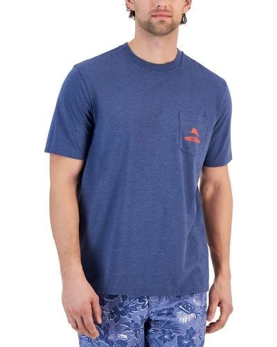 Tommy Bahama Bench Warmer Logo Graphic Pocket T-shirt - Blue