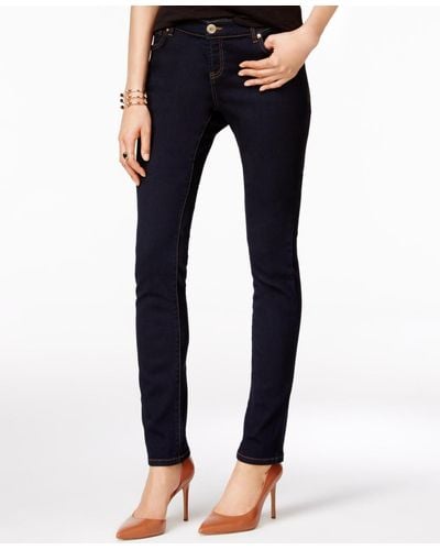 INC International Concepts Petite Mid Rise Skinny Jeans - Blue