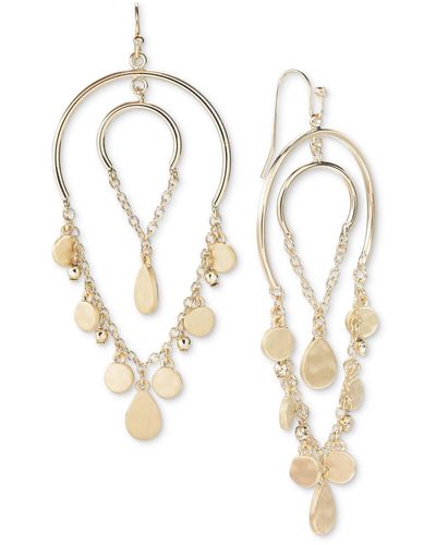 Style & Co. Silver-tone Beaded Chandelier Earrings - Metallic