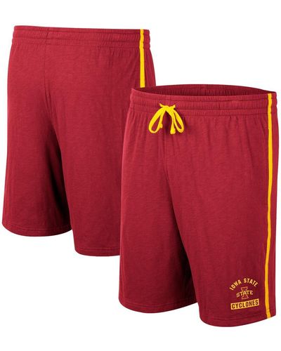 Colosseum Athletics Iowa State Cyclones Thunder Slub Shorts - Red