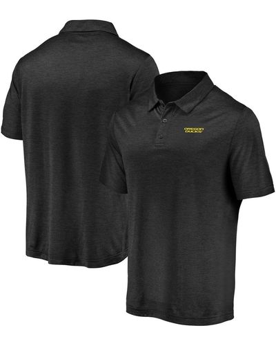 Fanatics Oregon Ducks Primary Logo Striated Polo Shirt - Black