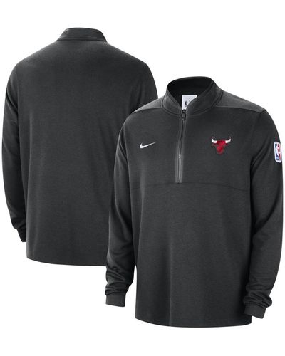 Nike Chicago Bulls 2023/24 Authentic Performance Half-zip Jacket - Black