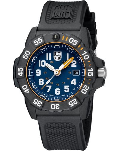 Luminox Swiss Navy Seal Dive Black Rubber Strap Watch 45mm - Gray