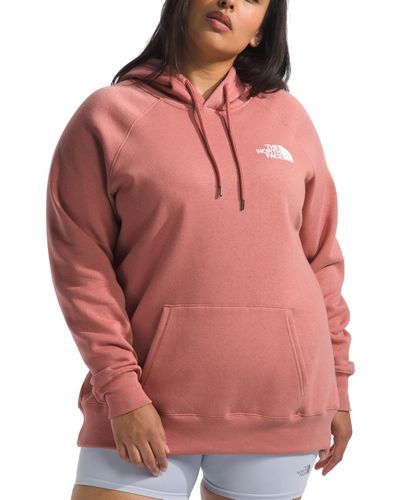 The North Face Plus Size Box Long-sleeve Logo Hoodie - Red