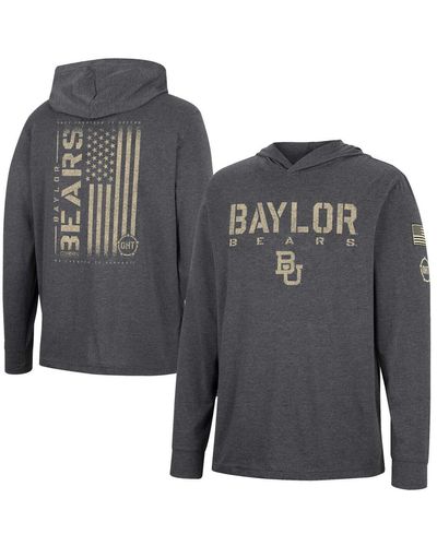 Colosseum Athletics Baylor Bears Team Oht Military-inspired Appreciation Hoodie Long Sleeve T-shirt - Gray