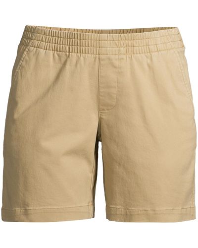 Lands' End Pull On 7" Chino Shorts - Natural