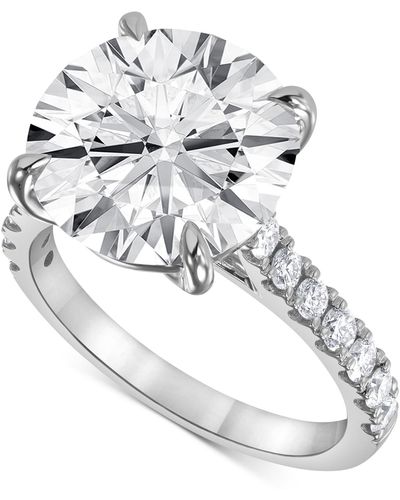 Badgley Mischka Certified Lab Grown Diamond Solitaire Plus Engagement Ring (7-1/2 Ct. T.w. - White