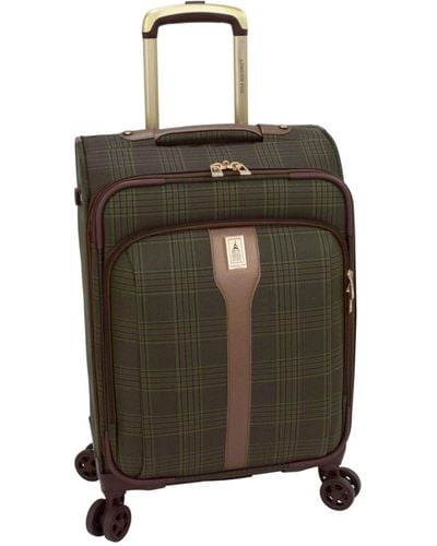 London Fog Brentwood Iii 20" Expandable Spinner Carry- On Soft Side, Created For Macy's - Green