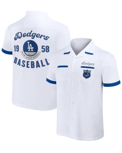 Fanatics Darius Rucker Collection By Los Angeles Dodgers Bowling Button-up Shirt - White