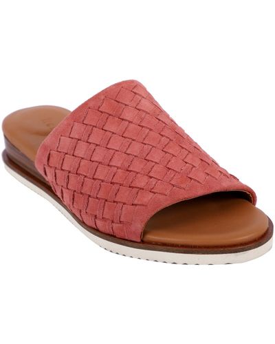 Gentle Souls Angie Wedge Slip-on Sandals - Red