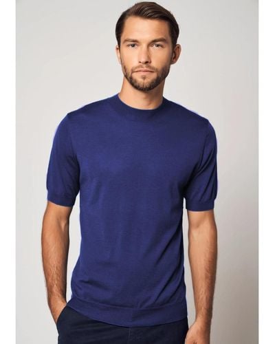 Bellemere New York Bellemere Essential Cashmere Silk T-shirt - Blue