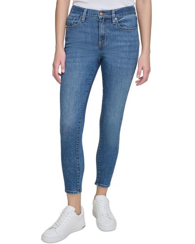 DKNY Mid-rise Skinny Ankle Jeans - Blue