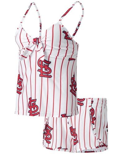 St. Louis Cardinals Concepts Sport Women's Fairway Shirt & Shorts Sleep Set  - Red