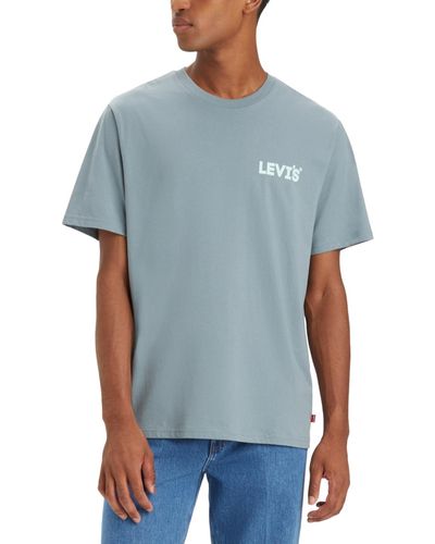 Levi's Relaxed-fit Short-sleeve Crewneck Logo T-shirt - Blue