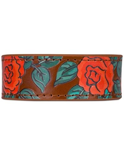 Patricia Nash Ambra Leather Cuff Bracelet - Red
