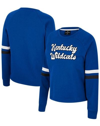 Colosseum Athletics Kentucky Wildcats Talent Competition Raglan Pullover Sweatshirt - Blue