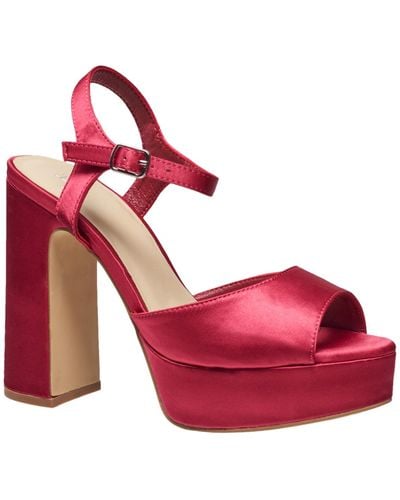 French Connection H Halston Harbour Platform Sandals - Red