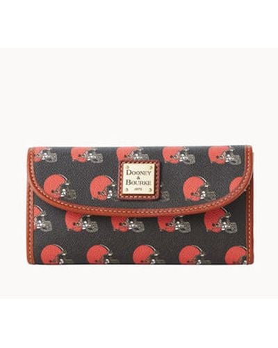 Dooney & Bourke Cleveland Browns Team Color Continental Clutch - Red
