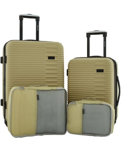 Kensie Hillsboro Expandable Rolling Hardside Collection Set - Gray